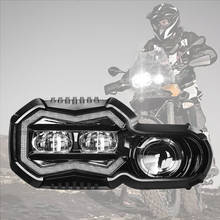 Conjunto de farol de led para motocicleta de aventura, para bmw f800gs, f800r, f 650, 700, 800 gs, f, 800gs, adv, com drl hi, feixe baixo, 110w 2024 - compre barato