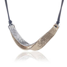 Женское ожерелье из кожи ELOYHI, с двойным воротником, с геометрическим узором, подарок 2024 - купить недорого