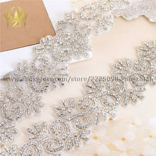 FZD 10 Yard Rhinestones Crystal Flower Shape Crystals Sew On Sash Belt Shiny Glass Appliques Motif For Wedding Dress Headband 2024 - buy cheap