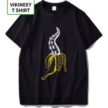 Camiseta con estampado de algodón 100% Digital de alta calidad, camiseta divertida de color negro con diseño Original de pulpo y plátano, talla europea 2024 - compra barato
