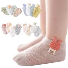 Calcetines finos de malla para bebé, medias de algodón para niña recién nacida, 4 par/lote 2024 - compra barato