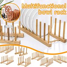 Kitchen Dish Drain Rack Multifunctional Bamboo Tableware Storage Rack Wood Rack Kitchen Drain Rack Bowl Organization Accessory 2024 - buy cheap