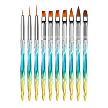 CHNRMJL 10Pcs/set Line Flower Painting Nail Brush Pencil DIY Acrylic Nails Salon Art Pen For UV  Gel Polish Manicure Kit Tools 2024 - buy cheap