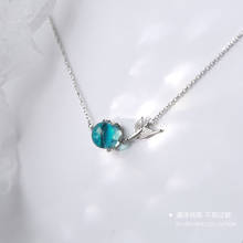 925 sterling silver necklace with zircon blue foam fishtail cold style bracelet for fashion girlfriends lover gifts wholesale 2024 - buy cheap