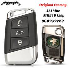 Jingyuqin-mando a distancia para coche, mando a distancia Original para VW, Volkswagen, Magotan, Passat B8, Skoda, A7, 434MHz, MQB ID48, 3 botones 2024 - compra barato