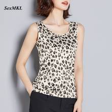 Oversized Printed Chiffon Blouses Womens 2020 Elegant Summer Sleeveless Ladies Tops Leopard Korean Clothing Loose Sexy Blouse 2024 - buy cheap