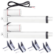 A Pair of 250mm/10inches stroke 12Volt DC mini electric linear actuator tubular motor motion 1000N=100KG load 14mm/sec speed 2024 - buy cheap