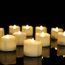 Vela led ondulada sem chamas 120, vela com temporizador, 6 horas e 18 horas de desconto, para decoração de natal, casamento, branco quente