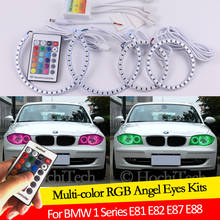 For BMW 1 Series E81 E82 E87 E88 Halogen Headlight 16 colors RGB Angel Eyes LED Halo Rings RF Wireless Control DRL 2024 - buy cheap