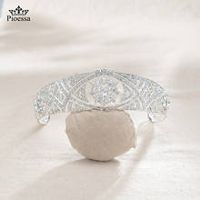 Pioessa 2021 New Gorgeous Crown Tiara de Noiva Meghan Markle Wedding Hair Accessories Women Hair Jewelry Bridal Crown and Tiaras 2024 - buy cheap