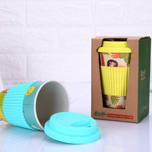 Travel Outdoor Mug 300ml-500ml Coffee Mug Bamboo Christmas Gift Cup Portable Milk Cup with Cover Cute Office Mug Pattern Tumbler 2024 - buy cheap