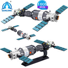Qunlong Ideas Building Block International Space Station TianGong  Model High-tech Signal Receiver Children Toys for Boyfriend 2024 - buy cheap