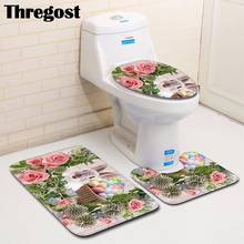 Thregost Non Slip Bath Mat Easter Printed Microfiber Bathroom Floor Rugs Set 3pcs Anti-Slip Washroom Kitchen Toilet Carpet 2024 - buy cheap