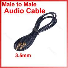 Male to male Stereo 3.5mm Jack Headphone Audio Lead Cable Wire 0.95M Black New 2024 - buy cheap