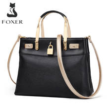 FOXER 2020 Genuine Leather Women's Top Handle Bags Large Capacity Lady Fashion Fall Winter Bag Soft Female Commute Shoulder Bag 2024 - buy cheap