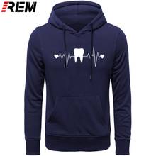 REM Hoodies Funny Tooth Teeth Dentist Heartbeat Men Cotton long Sleeve Hip Hop Harajuku Streetwear Fitness Hoodies, Sweatshirts 2024 - buy cheap