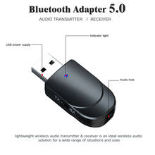 3.5mm aux jack cabo usb bluetooth 5.0 receptor transmissor de áudio estéreo adaptador sem fio bluetooth para kit carro tv TK-C 2024 - compre barato