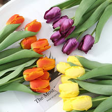 1 peça tulipas de seda artificial flor real toque tulipa bouquet falso flor para casa presente casamento flores decorativas 2024 - compre barato