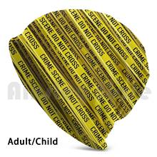 Crime Scene Beanies Pullover Cap Comfortable Crime Police Yellow Scene Tape Criminal Investigation Murder Cross Not 2024 - buy cheap