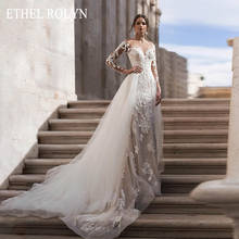 ETHEL ROLYN Detachable Lace Mermaid Wedding Dresses 2022 Long Sleeve Sweetheart Appliques Wedding Gowns Vestido De Noiva Sereia 2024 - buy cheap