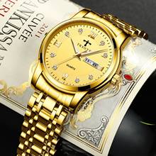 Luxury Watch Men Mesh Gold Full Stainless Steel Quartz Wrist Watch Male Clock Reloj Hombre Relogio Masculino Free Shipping A3731 2024 - buy cheap