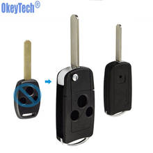 OkeyTech-llave plegable sin cortar para Honda, accesorio para Honda City Spoiler Crv, Jazz, 2 y 3 botones, Hon66 2024 - compra barato