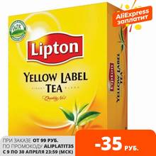 Чай Lipton "Yellow Label", черный, 100 пакетиков 2024 - купить недорого