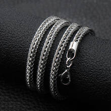 3mm 4mm Silver Color Hollow Curb Snail Foxtail Link Chains Necklaces for Women Men Choker Collar Gifts Choker Jewelry 50cm 55cm 2024 - buy cheap