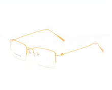 MONGOTEN High-end Pure Titanium Ultralight Optical Eyeglasses Business Men Half Rim Goggle Myopia Hyperopia Eyewear Spectacle 2024 - buy cheap