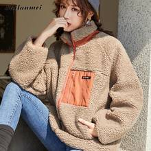 Korean Women Faux Fur Coat 2019 Winter Warm Zipper Fleece Fur Jackets Female Kawaii Plush Overcoat Thick Oversize Casual Outwear 2024 - buy cheap