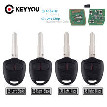 KEYYOU Car Remote Control Key For MITSUBISHI Outlander Pajero Triton ASX Lancer Shogun MIT8 MIT11 Blade 2/3 Buttons 433MHz 2024 - buy cheap