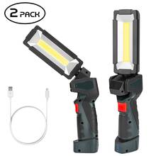COB LED Flashlight Dual 360° Rotatable Working Light 18650 USB Rechargeable Inspection Lamp Car Emergency Light Outdoor Lighting 2024 - buy cheap