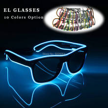 Bright Light Novelty Costumes Accessories Festival Gift LED DJ Glasses Light Up Luminous Glasses Decorative Party Glasses 2024 - buy cheap