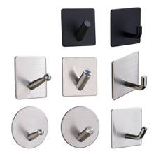 1Pcs 304 Stainless Steel Wall Hook Single Clothes Hanger Kitchen Bathroom Supplies Toilet Coat Hanging Rack Punch-free 2024 - compra barato