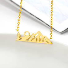 Wandering Mountain Pine Valley Sunset Nature Necklace Silver Plated Pendant Charm Chain Necklaces Women Female Jewelry Gifts 2024 - buy cheap
