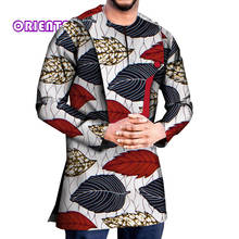 Camisa de algodão africana de manga comprida masculina, camisa com estampa africana para homens, roupas africanas wyn1222, 2021 2024 - compre barato