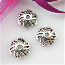 Fashion 80Pcs Tibetan Silver Chrysanthemum Flower End Bead Caps Connectors 9mm 2024 - buy cheap