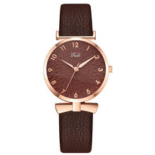 Relojes de lujo a la moda para Mujer, pulsera elegante con correa de cuero, Reloj de vestir, Reloj de pulsera para Mujer 2024 - compra barato