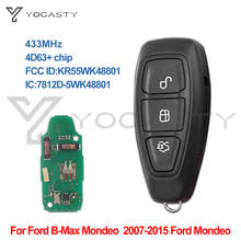 Yocast-chave automotiva remota 33btn, 433mhz, smart, para ford kuga, focus, c-max, mondeo, kuga, fiesta, b-max, s-max, galaxy 2024 - compre barato