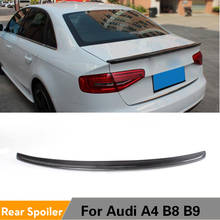 Углеродное волокно авто задний багажник загрузки спойлер Наклейка Крыло для Audi A4 B8 B9 2009-2015 2024 - купить недорого