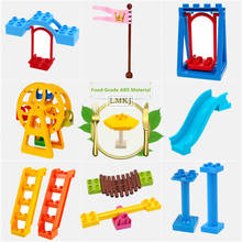Building Blocks Big Size Accessories Toys for Children Ferris Wheel Slide Swing Bridge Stairs Bricks Compatible with Kids Gifts 2024 - buy cheap