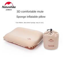 Naturehike travesseiro inflável 3d de espuma, almofada confortável, portátil de acampamento e viagem, fácil armazenamento ao ar livre 2024 - compre barato