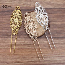 BoYuTe Wholesale (5 Pieces/Lot) 35*81MM Filigree Flower Hair Stick Diy Hand Made Retro Palace Hair Jewelry Accessories 2024 - buy cheap