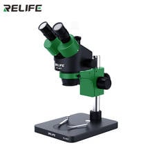 RELIFE Trinocular Stereo Microscope 7X-45X Zoom With HDMI Camera LED Light for Phone PCB Tiny Repair Microscope 2024 - buy cheap