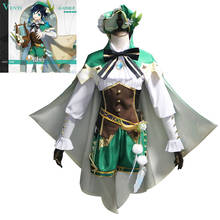 Genshin Impact Venti Cosplay Costume Uniform Outfit Halloween Carnival Cosplay Costume Accessories 2024 - buy cheap