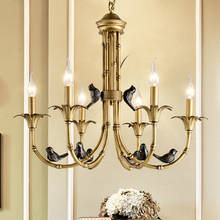 Lámpara de araña Led para sala de estar, luminaria colgante de Metal y oro, estilo americano Classi E14, 3D, Lustre 2024 - compra barato