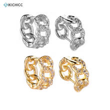 Kikichicc-pendientes de plata de ley 925 para mujer, aretes redondos de 8mm, aros circulares, Huggies de moda, Piercing de Circonia cúbica, joyería de cristal de lujo 2024 - compra barato