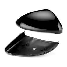 2 pieces for VW Golf 7 MK7 7.5 GTD R GTI Touran L E-GOLF Side Wing Mirror Cover Caps Bright Black RearView Mirror Case Cover 2024 - buy cheap