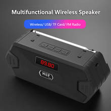 Portable Wireless Speaker Bluetooth-compatible Outdoor Stereo Bass Loudspeaker With FM Radio TF USB AUX MP3 Music Column Speaker 2024 - buy cheap