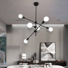 Lustre sputnik de led, luminária de teto em metal, estilo nórdico, pós-moderno 2024 - compre barato